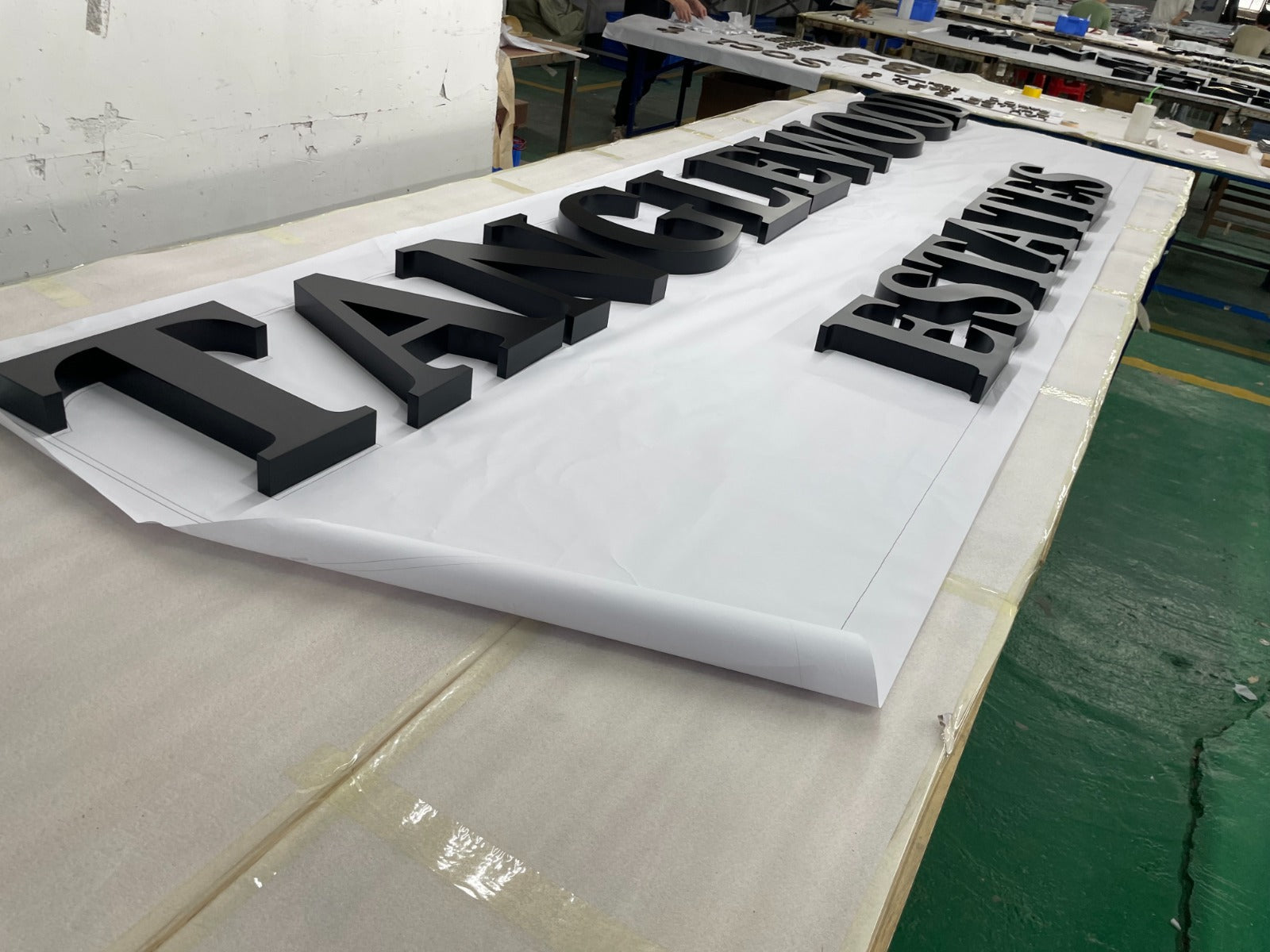 Custom Fabricated Black Steel Metal Letters (non-lit) For TANGLEWOOD ESTATES 50% Remaining