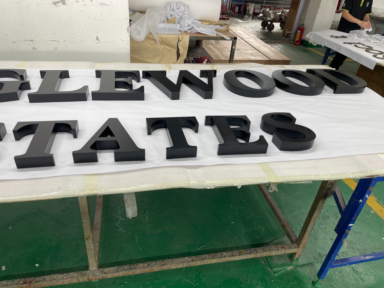 Custom Fabricated Black Steel Metal Letters (non-lit) For TANGLEWOOD ESTATES 50% Remaining