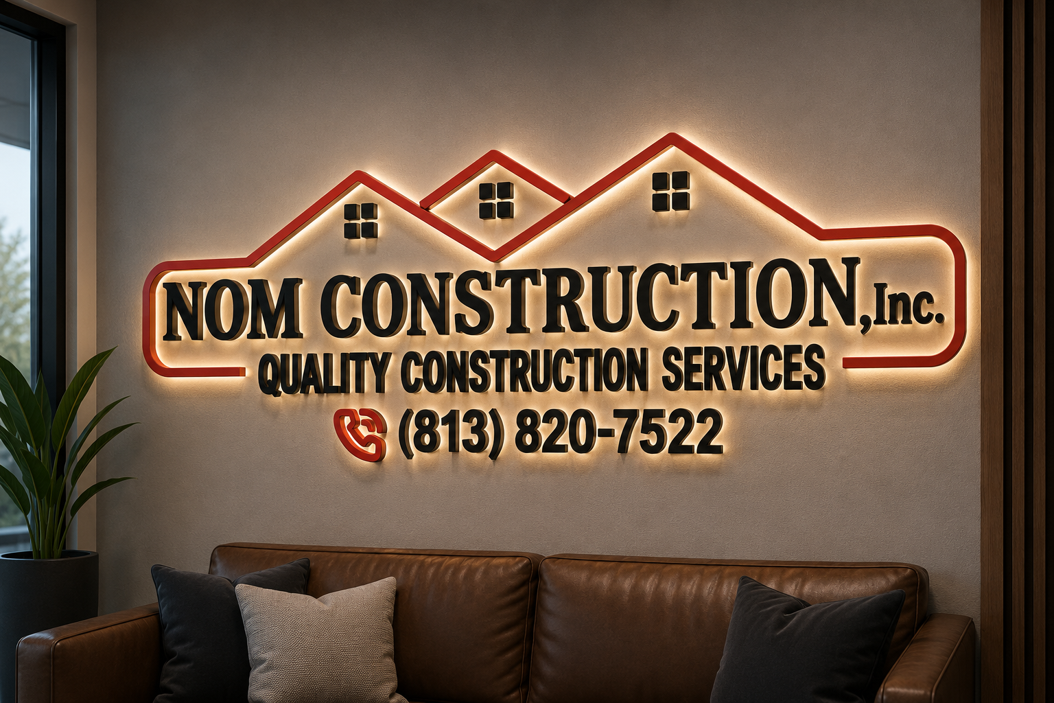 Custom 3D Metal Backlit Sign for Natanael Ortiz