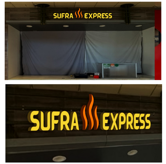 Custom 3D Frontlit Sign and Acrylic Double Sided UV Print For Surfa Express 50% Remaining
