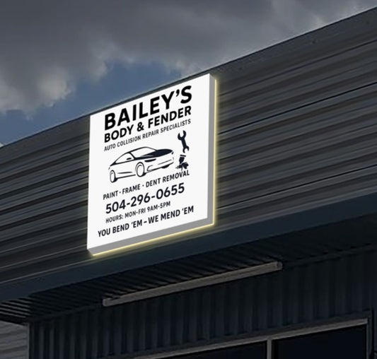 Custom Business Sign For Errol Bradley 48x48