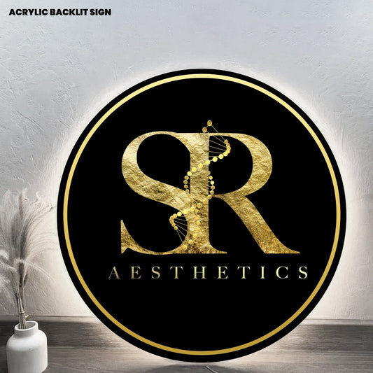 Custom Acrylic backlit Sign for SR Aesthetics - Nova Pro Signs