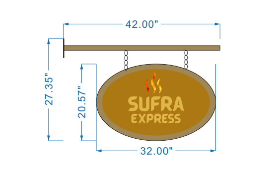Custom 3D Frontlit Sign and Acrylic Double Sided UV Print For Surfa Express 50% Remaining
