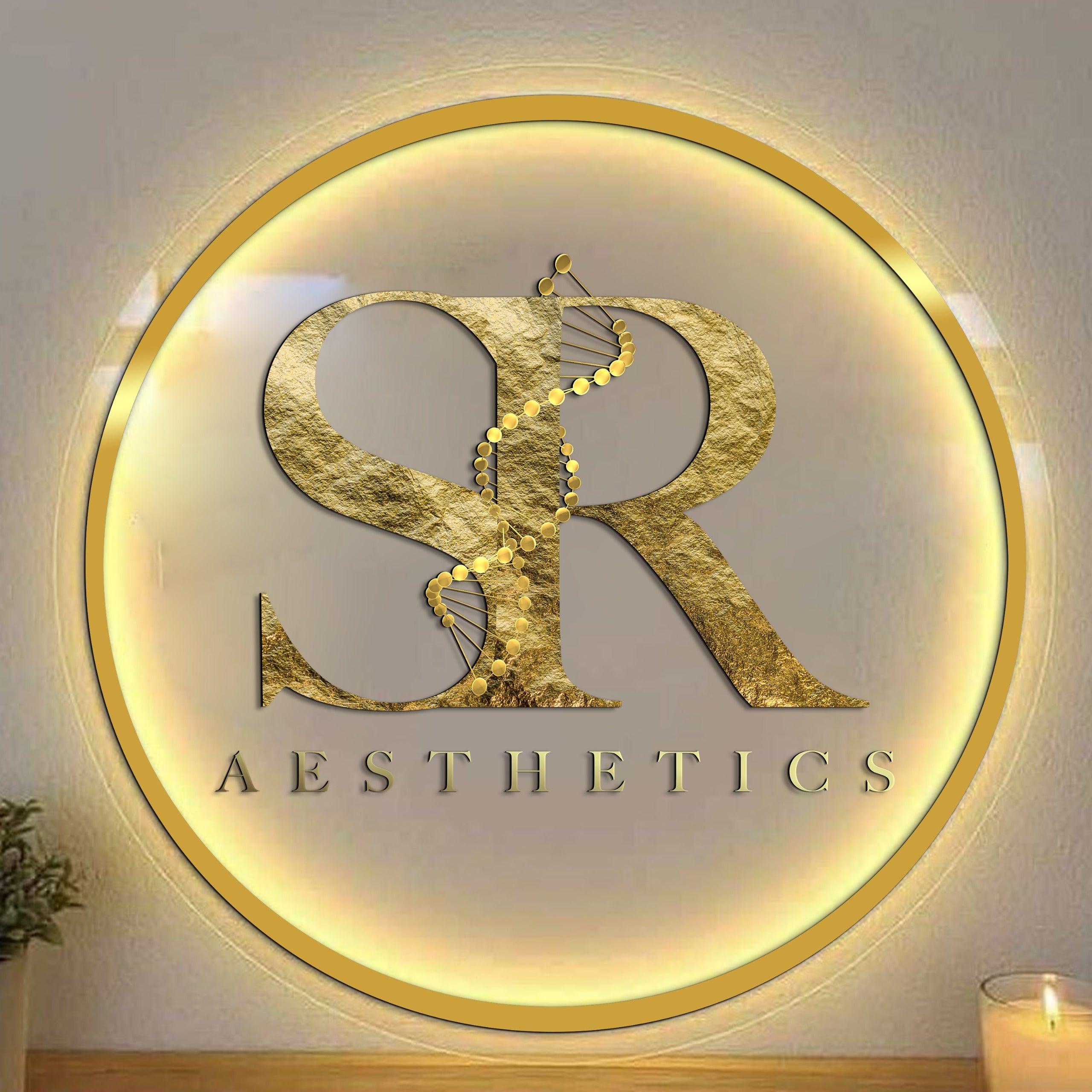 Custom Acrylic backlit Sign for SR Aesthetics - Nova Pro Signs