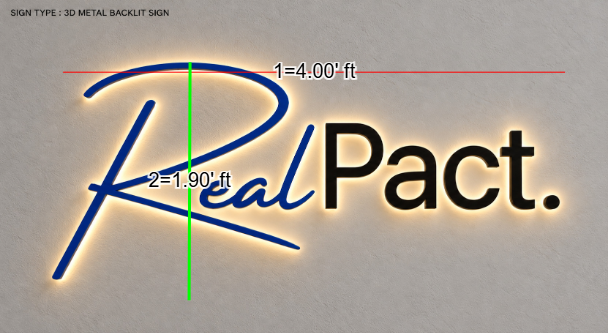 Custom 3D Metal Backlit Sign for Ranvir Deshmukh