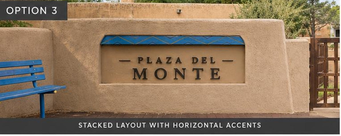 Custom Fabricated Black Steel Metal Letters (non-lit) For Plaza Del Monte