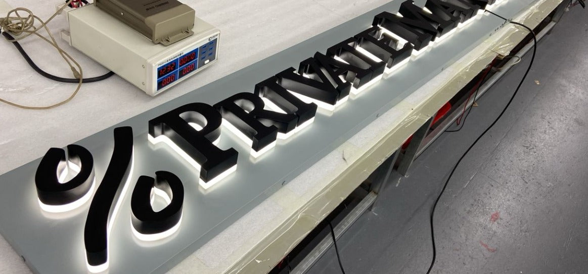 Custom 3D Metal Backlit Sign with Backboard for Private Management Group - Nova Pro Signs