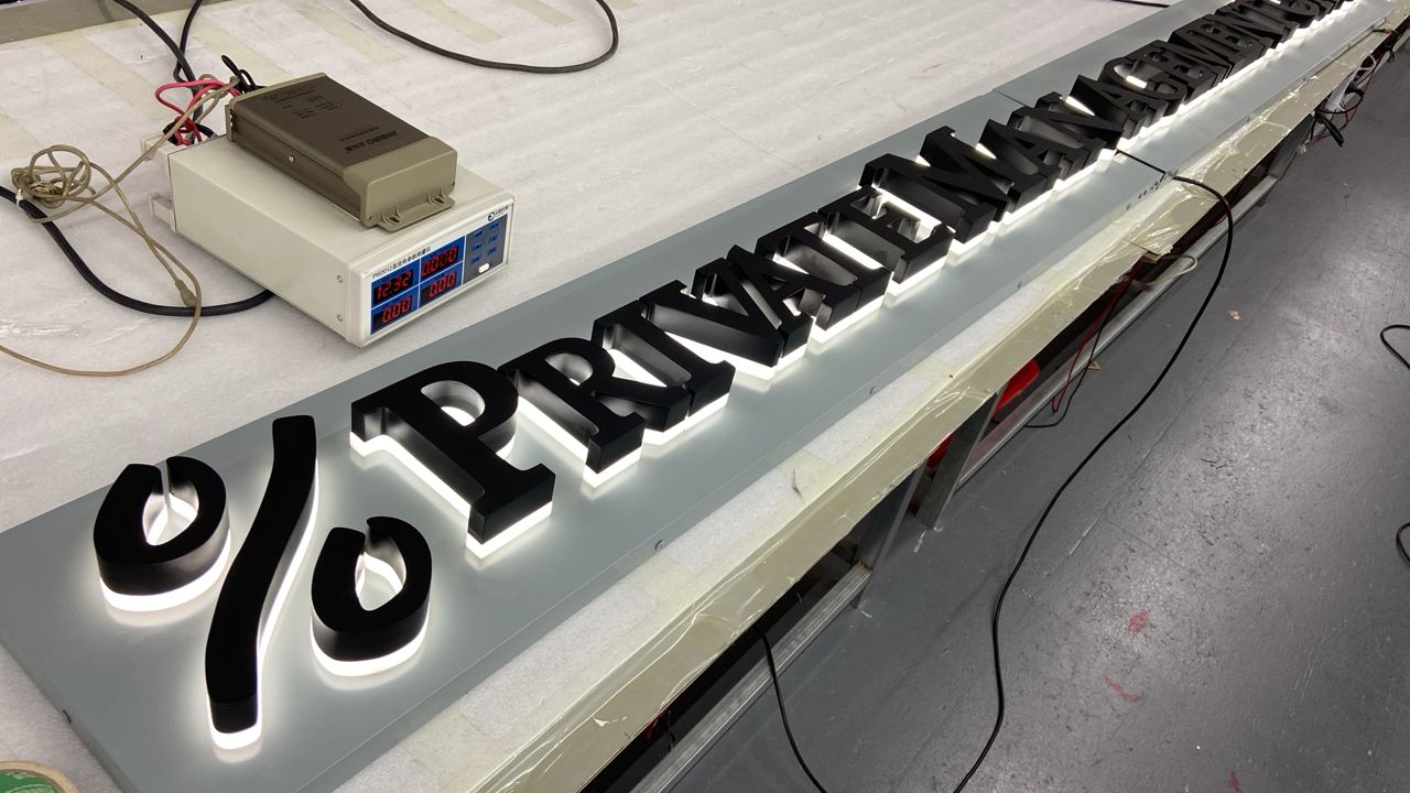 Custom 3D Metal Backlit Sign with Backboard for Private Management Group - Nova Pro Signs