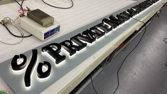Custom 3D Metal Backlit Sign with Backboard for Private Management Group - Nova Pro Signs