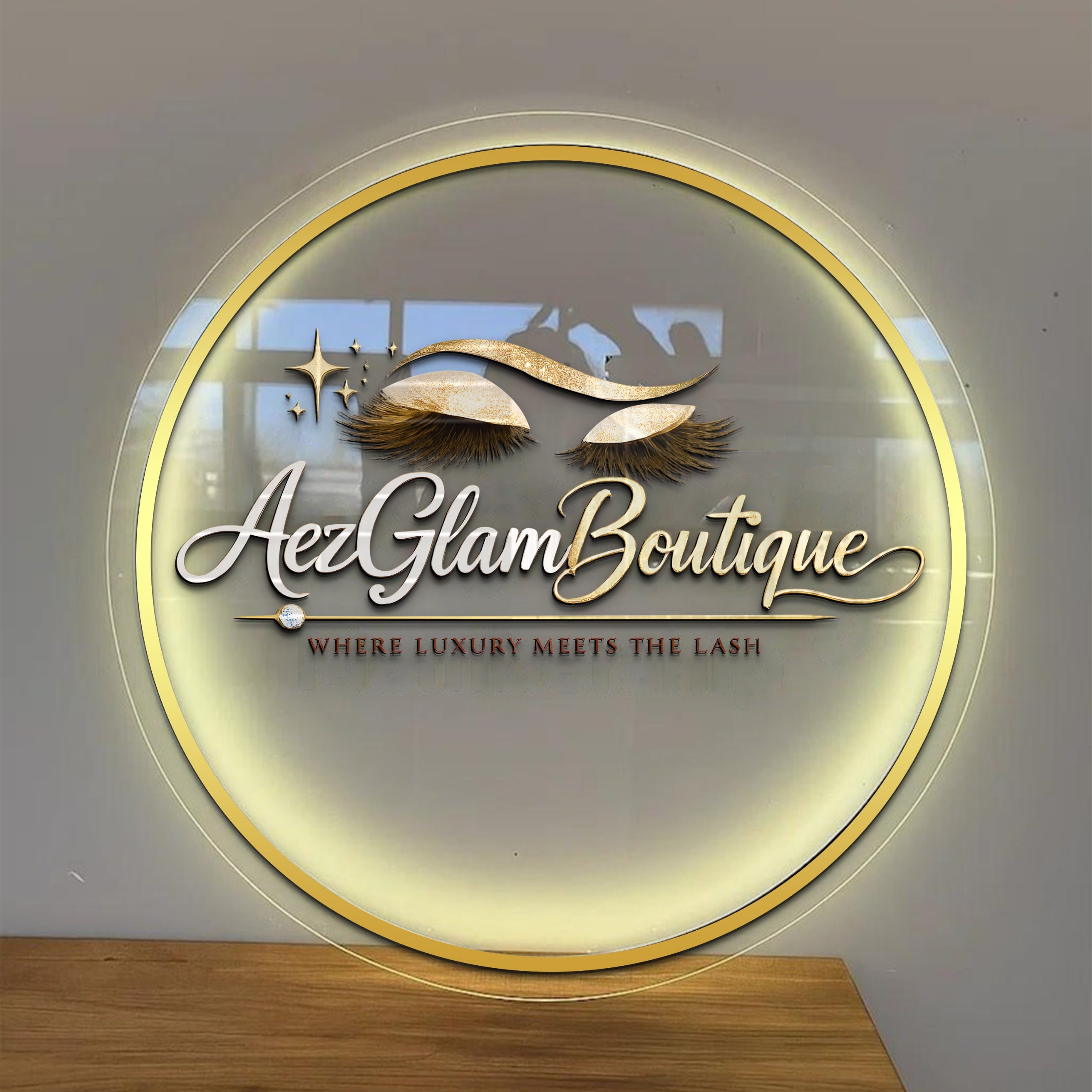Custom Acrylic backlit Sign for Aezya Lover - Nova Pro Signs