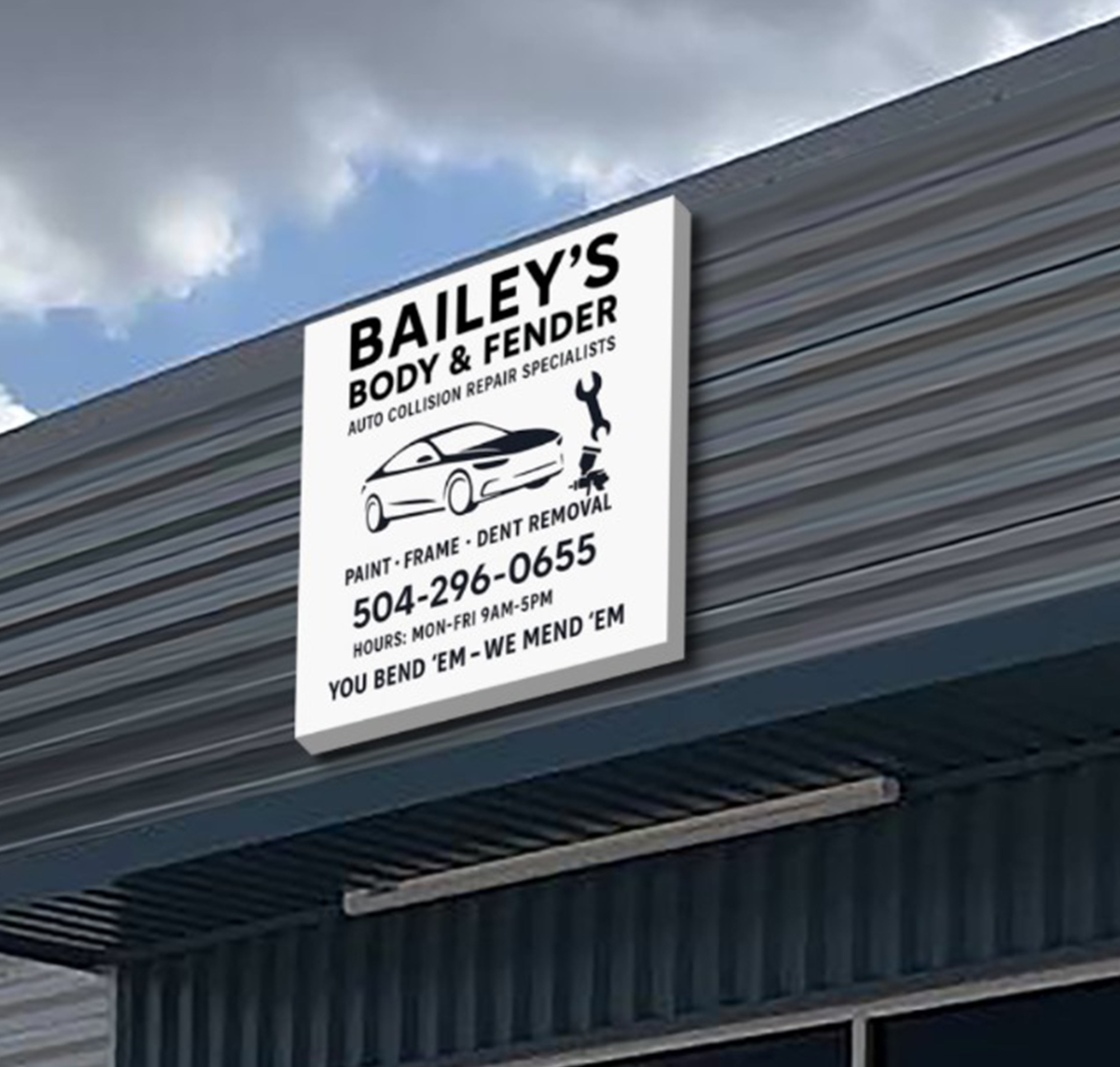 Custom Business Sign For Errol Bradley 36x36