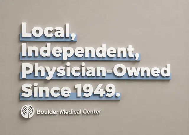 Acrylic panel sign for Boulder Medical Center