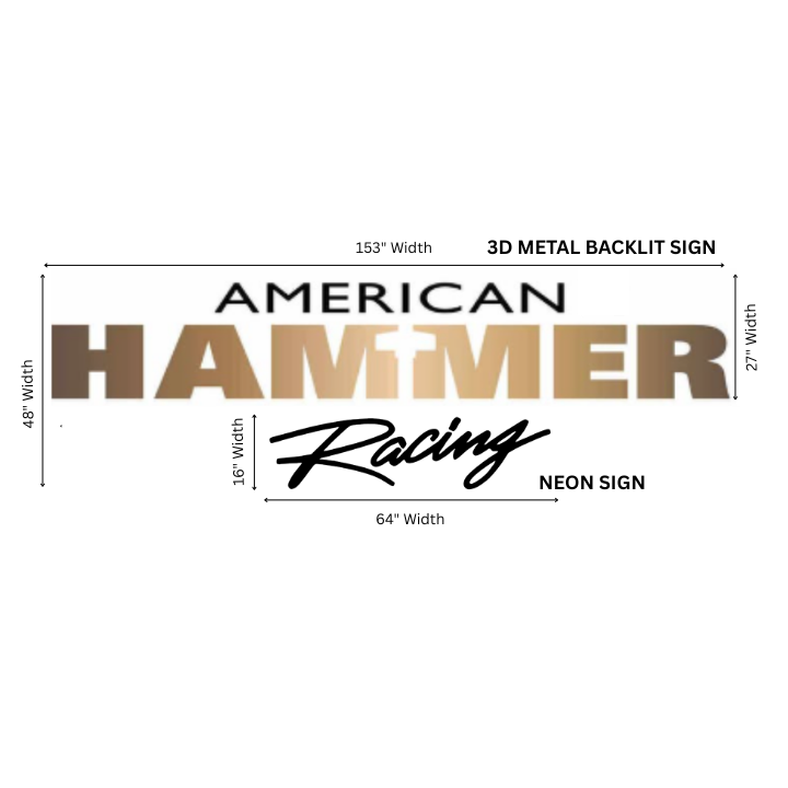 Custom 3D Metal Backlit  and Flex Neon Sign For Ted Leitter 50% Deposit