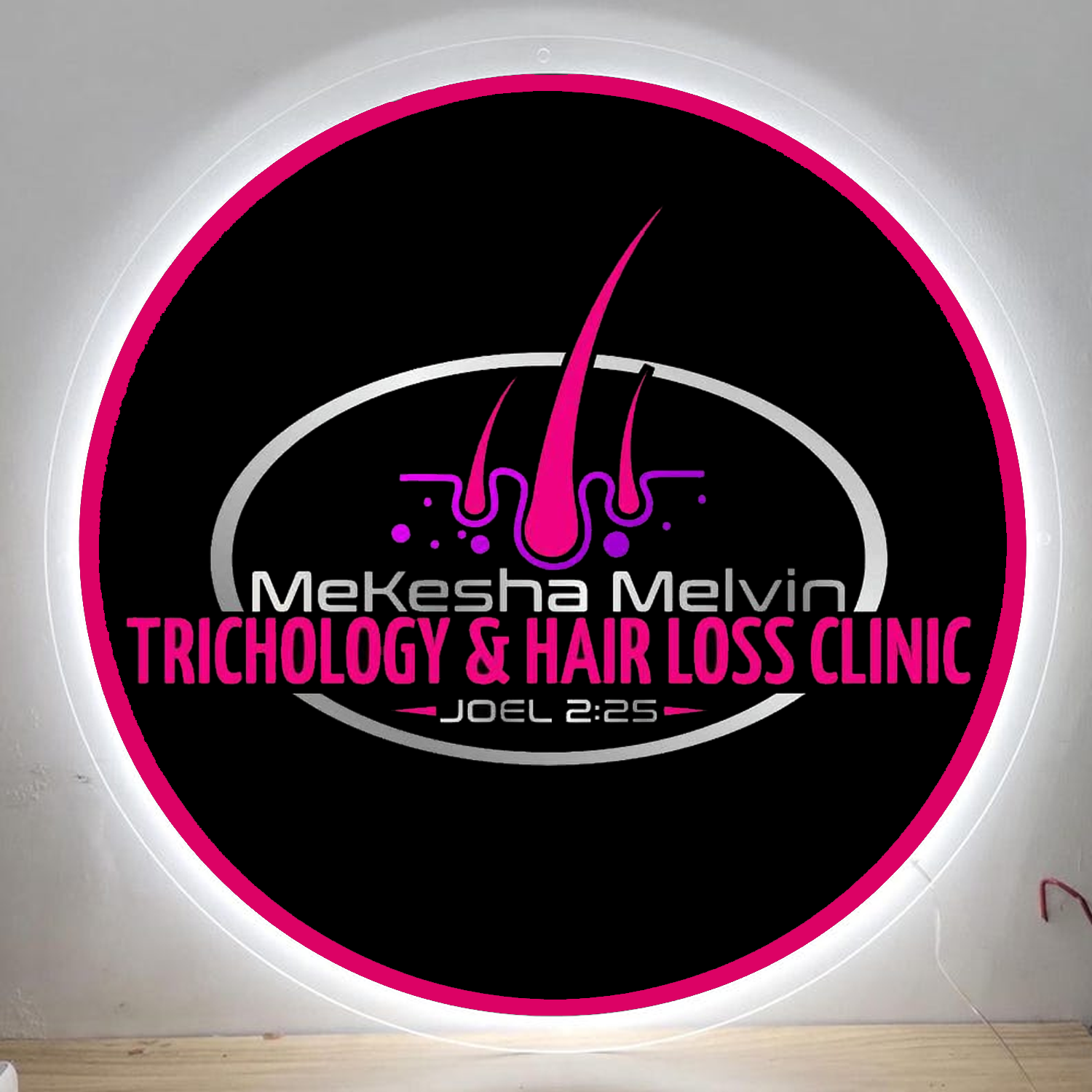 Custom Acrylic backlit Sign for Deshay Melvin - Nova Pro Signs