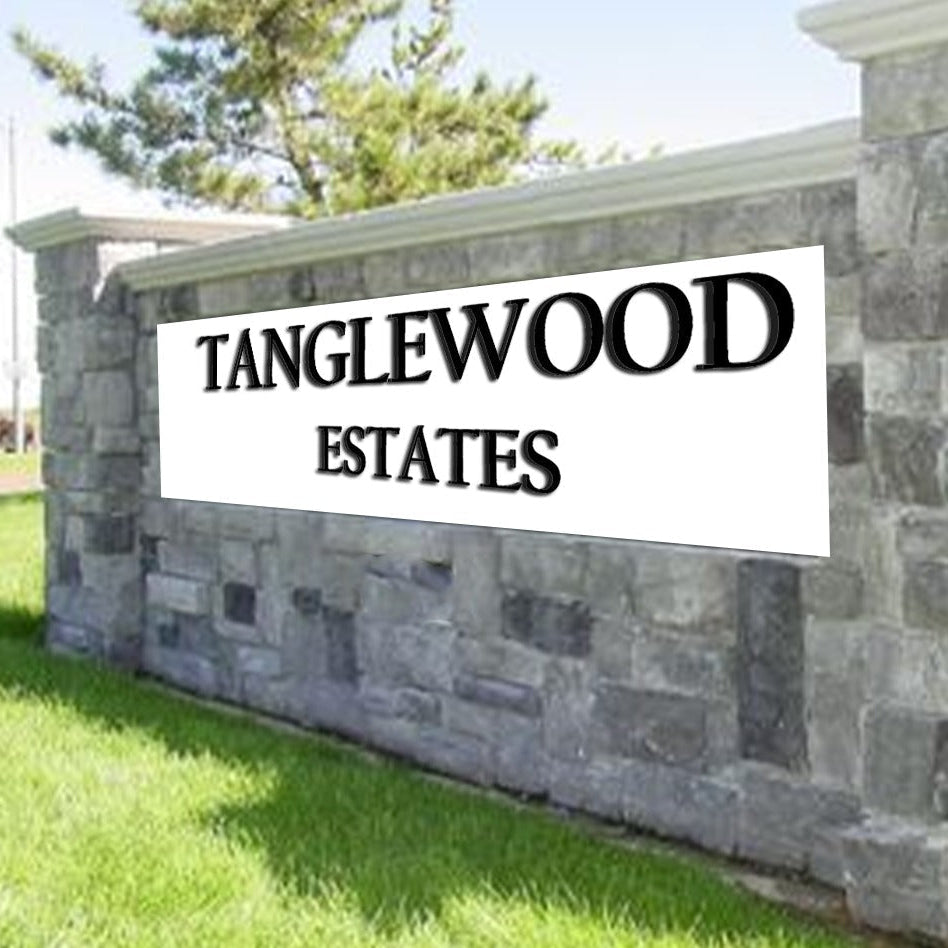 Custom Fabricated Black Steel Metal Letters (non-lit) For TANGLEWOOD ESTATES - Nova Pro Signs