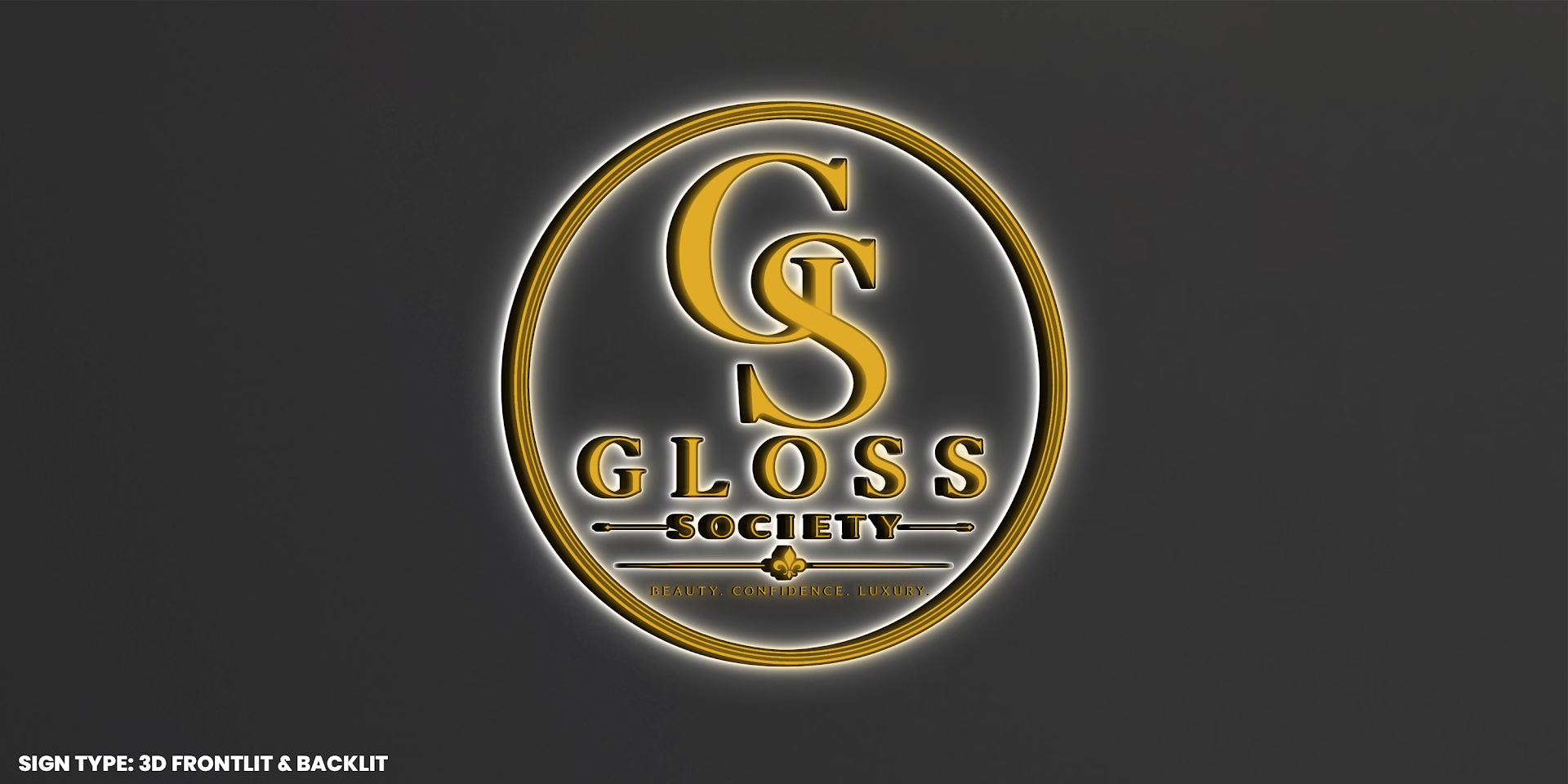 Custom 3D Metal Backlit Sign for Larry Weber