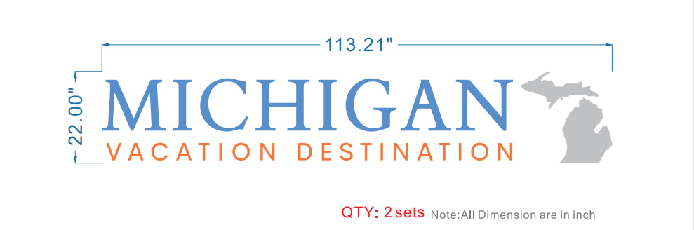 Custom Metal Sign (non-lit) for Michigan Vacation - Nova Pro Signs