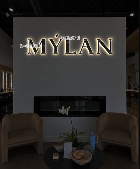 Custom 3D Metal Backlit Sign for NAI TZEO