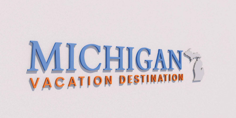 Custom Metal Sign (non-lit) for Michigan Vacation - Nova Pro Signs